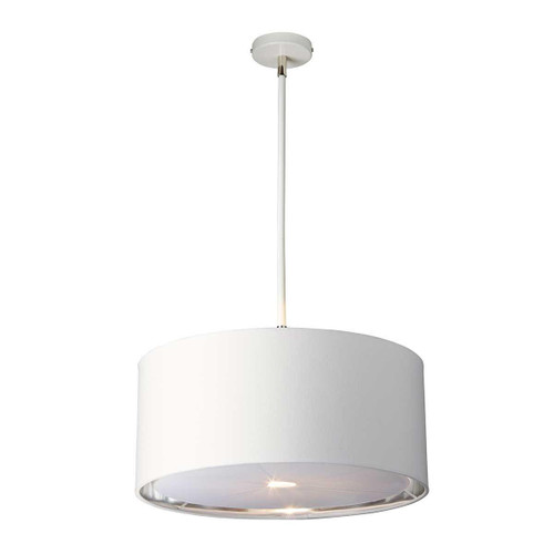 Elstead Lighting Balance White Shaded Pendant Light 