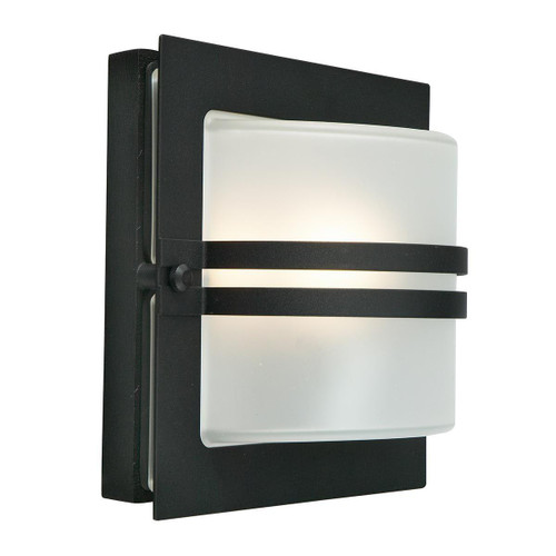 Norlys Bern Black with Frosted Diffuser IP54 Wall Light 