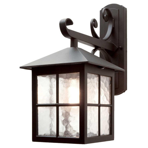 Elstead Lighting Winchester Black Lantern Downward IP43 Wall Light 