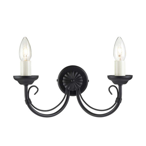 Elstead Lighting Chartwell 2 Light Black Wall Light 