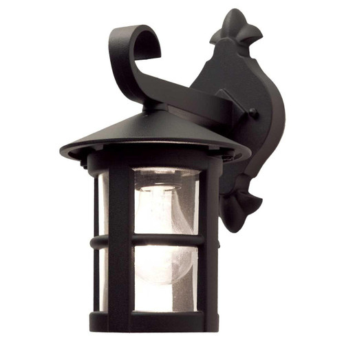 Elstead Lighting Hereford Black Cylinder 15cm IP23 Wall Light 