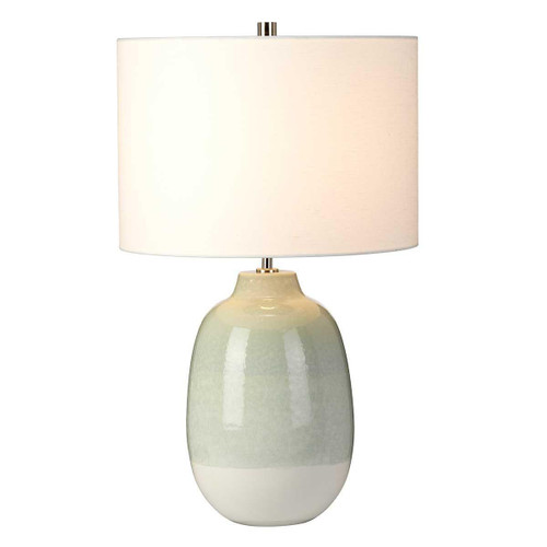 Elstead Lighting Chelsfield Pale Green with White Shade Table Lamp 