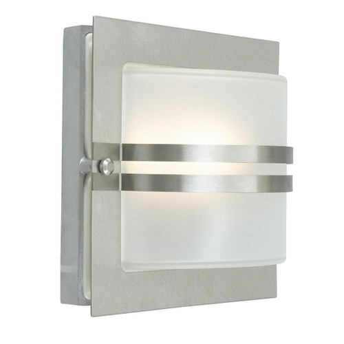 Norlys Bern Stainless Steel with Frosted Diffuser IP54 Wall Light 