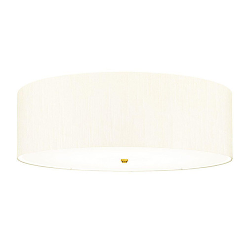 Flambeau Fletcher 7 Light Aged Brass 85cm Shaded Flush Ceiling Light 