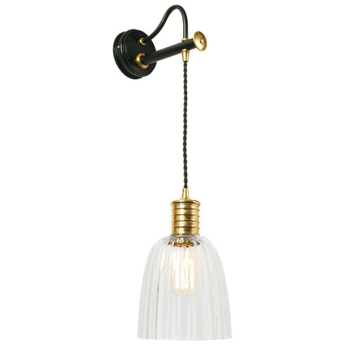Elstead Lighting Doullie Black Polished Brass Wall Light 