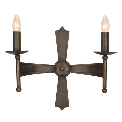 Elstead Lighting Cromwell 2 Light Old Bronze Wall Light 