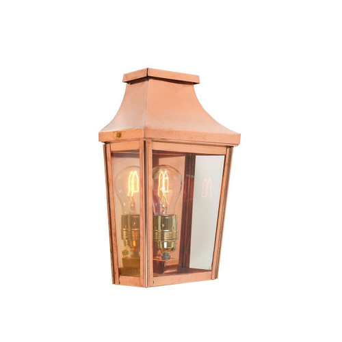 Norlys Chelsea Copper Half Lantern 21cm IP44 Wall Light 
