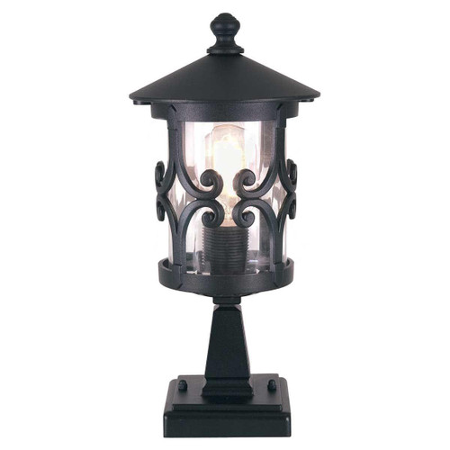 Elstead Lighting Hereford Black Lantern IP23 Top Post Light 