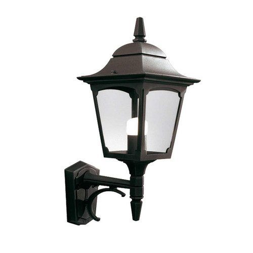 Elstead Lighting Chapel Black Upward Outdoor Wall Light 