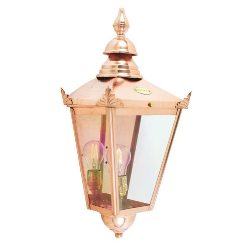 Norlys Chelsea Copper Half Lantern 25cm IP44 Wall Light 
