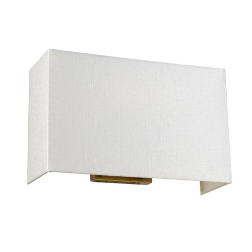 Flambeau Riley Aged Brass with Shade 37cm Wall Light 