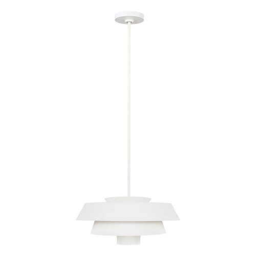 Flambeau Brisbin Matte White Pendant Light 