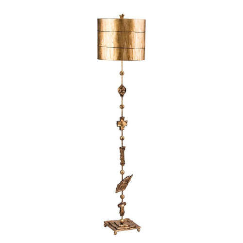 Flambeau Fragment Aged Gold Floor Lamp 