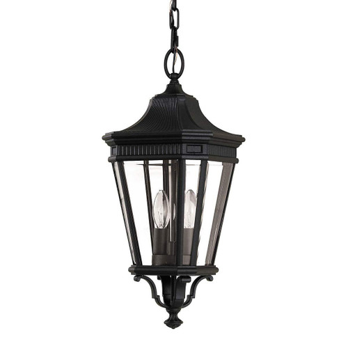 Flambeau Cotswold Lane 2 Light Black IP44 Pendant Light 
