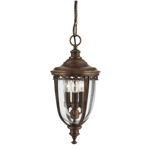 English Bridle 3 Light British Bronze 55cm IP44 Pendant Light