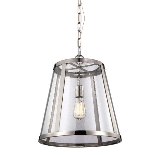 Flambeau Harrow Polished Nickel 40cm Pendant Light 