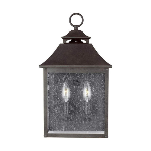 Flambeau Galena 2 Light Sable IP44 Wall Light 