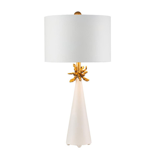 Neo White with Gold Leaf and Shade Table Lamp