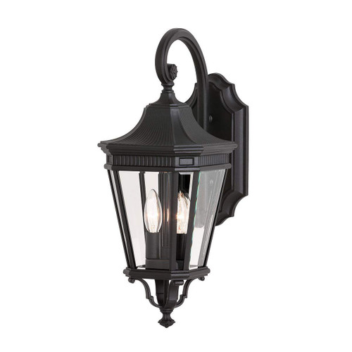 Flambeau Cotswold Lane 2 Light Black IP44 Wall Light 