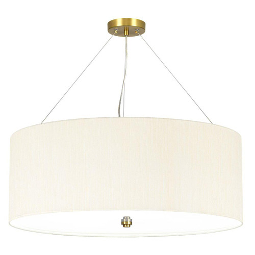Flambeau Pearce 5 Light Aged Brass 65cm Shaded Pendant Light 