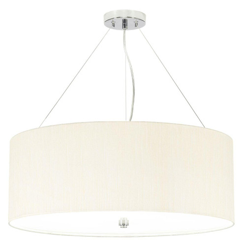 Flambeau Pearce 5 Light Polished Chrome 65cm Shaded Pendant Light 