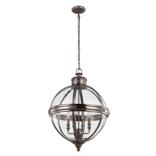 Flambeau Adams 4 Light Antique Nickel Pendant Light  Flambeau Adams 4 Light Antique Nickel Pendant Light