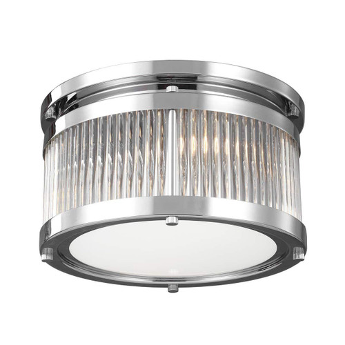 Flambeau Paulson 2 Light Chrome IP44 LED Bathroom Ceiling Light 