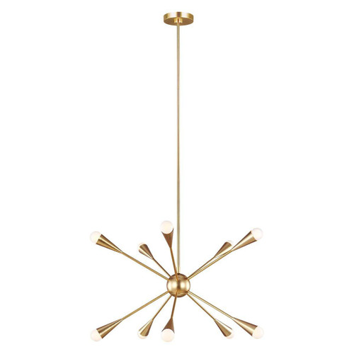 Flambeau Jax 10 Light Burnished Brass Pendant Light 