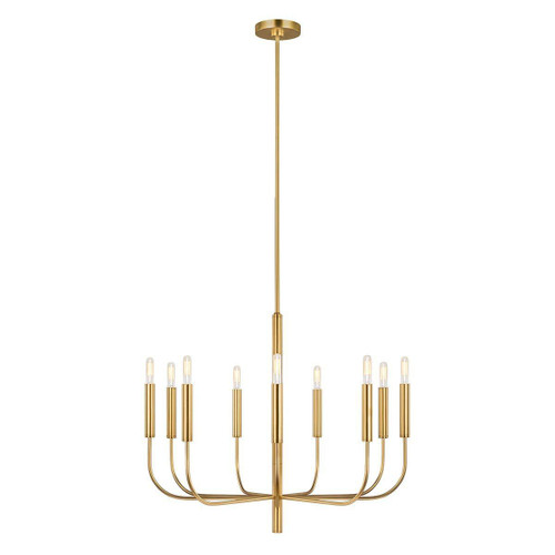 Flambeau Brianna 9 Light Burnished Brass Chandelier 