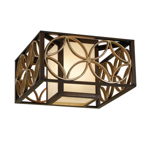 Remy 2 Bronze and Gold Flush Ceiling Light