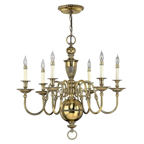 Cambridge 6 Light Burnished Brass Chandelier