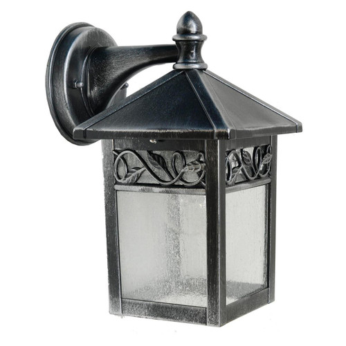 Winchombe Black Silver IP44 Wall Light