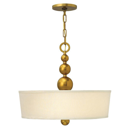 Hinkley Zelda 3 Light Vintage Brass Pendant Light 