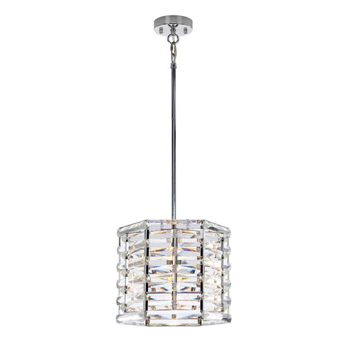 Elstead Lighting Shoal Polished Nickel and Crystal Diffuser Pendant Light 