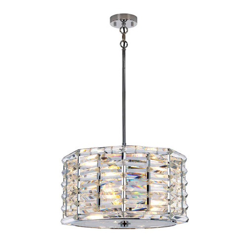 Elstead Lighting Shoal 4 Light Polished Nickel and Crystal Diffuser Pendant Light 