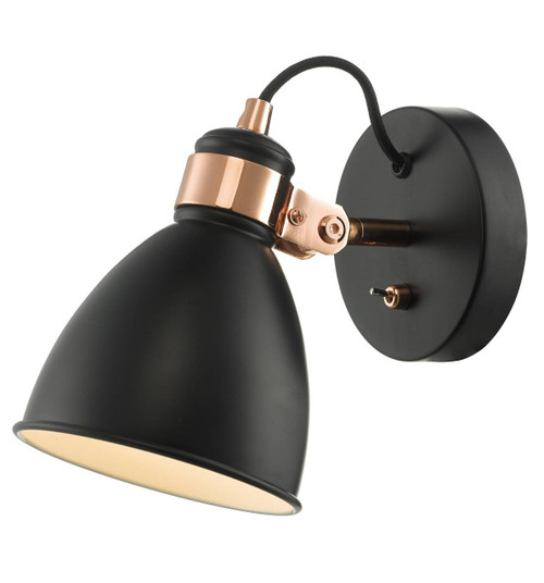 Frederick Black and Copper Adjustable Wall Light