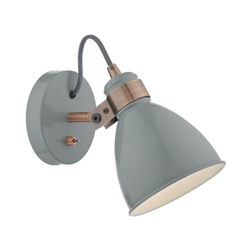 Frederick Grey and Copper Adjustable Wall Light