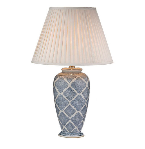Ely Blue and White Ceramic Table Lamp Base Only