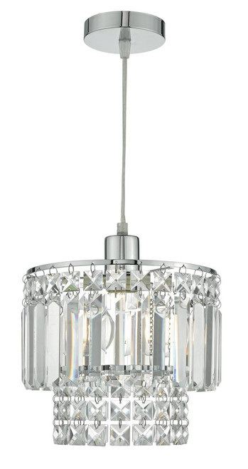 Kyla Polished Chrome and Assorted Glass Easy Fit Pendant Light