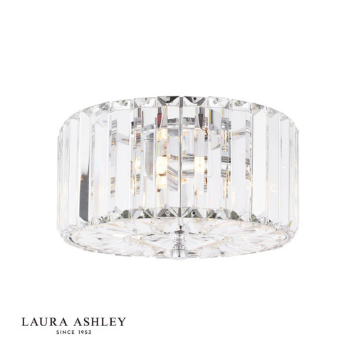Laura Ashley Lighting Fernhurst 3 Light Polished Chrome and Crystal Flush Ceiling Light Laura Ashley Lighting Fernhurst 3 Light Polished Chrome and Crystal Flush Ceiling Light