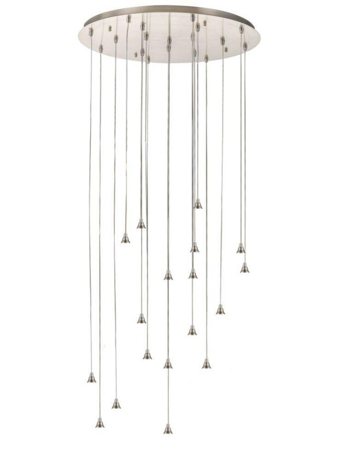 Franklite Perry Galaxy 18 Light Satin Nickel Fitting Only Cluster Pendant Light 
