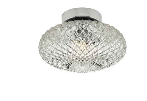 Bibiana 1 Light Polished Chrome with Clear Shade Small Wall/Ceiling Light