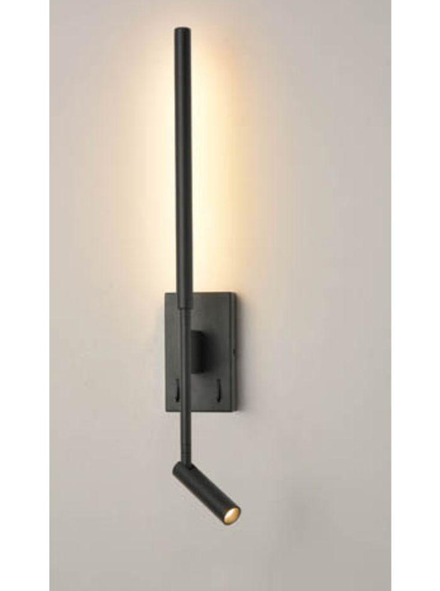 Franklite Luca LED 2 Light Matt Black Up and Down Adjustable Reading LED Wall Light 
