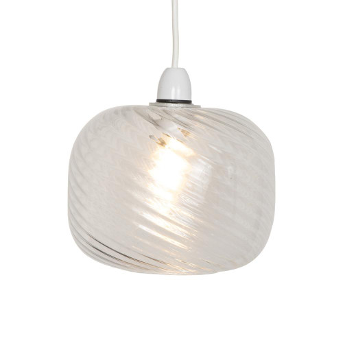 Oaks Lighting Jesmond Clear Glass Easy Fit Pendant Light 