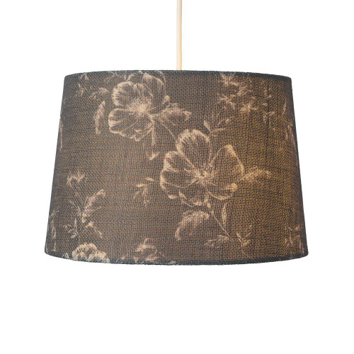 Oaks Lighting Lined Pattern Slate 30cm Shade Only 