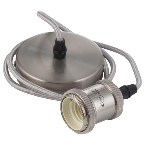 Oaks Lighting Spare Antique Chrome Round 1m Cord Set 