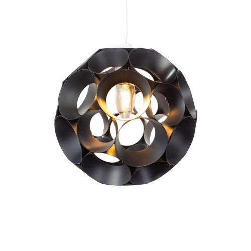 Oaks Lighting Noda Sphere Black Easy Fit Pendant Light 