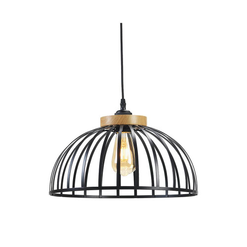 Oaks Lighting Pori Black 38cm Easy Fit Shade Only