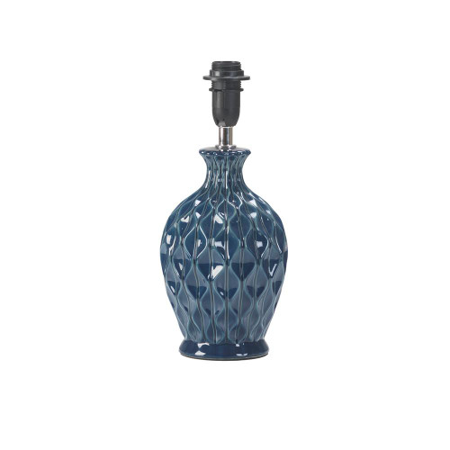 Oaks Lighting Yarra Navy 27cm Base Only Table Lamp 