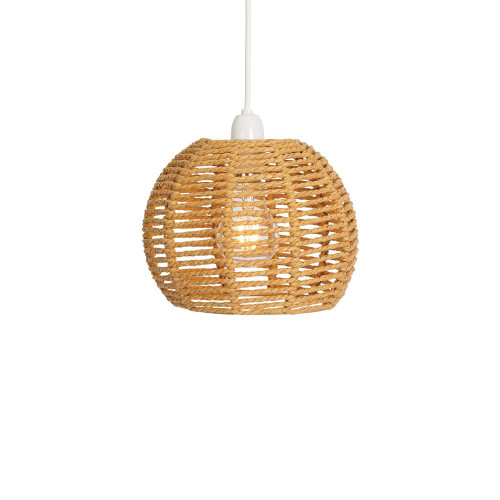 Oaks Lighting Clinton Natural Rattan 20cm Easy Fit Shade Only